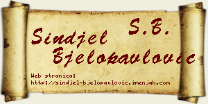 Sinđel Bjelopavlović vizit kartica